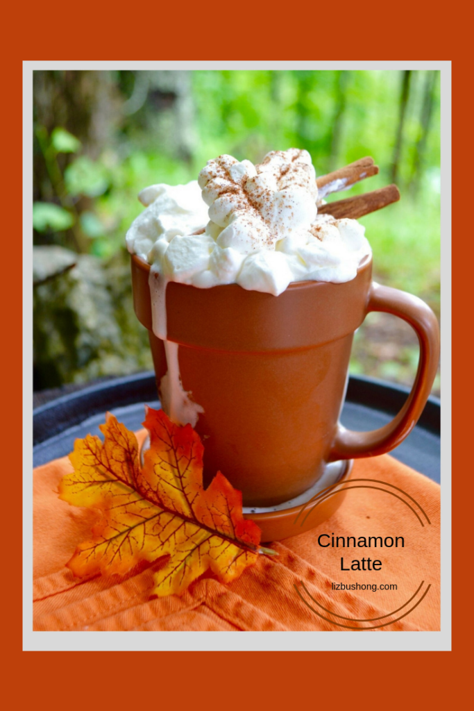 Cinnamon Latte with Whipped Cream Leaves.-lizbushong.com png